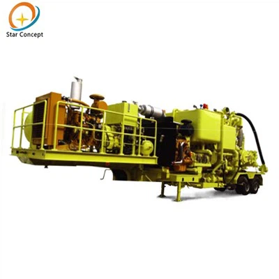 Trailer de cimentação de bomba dupla